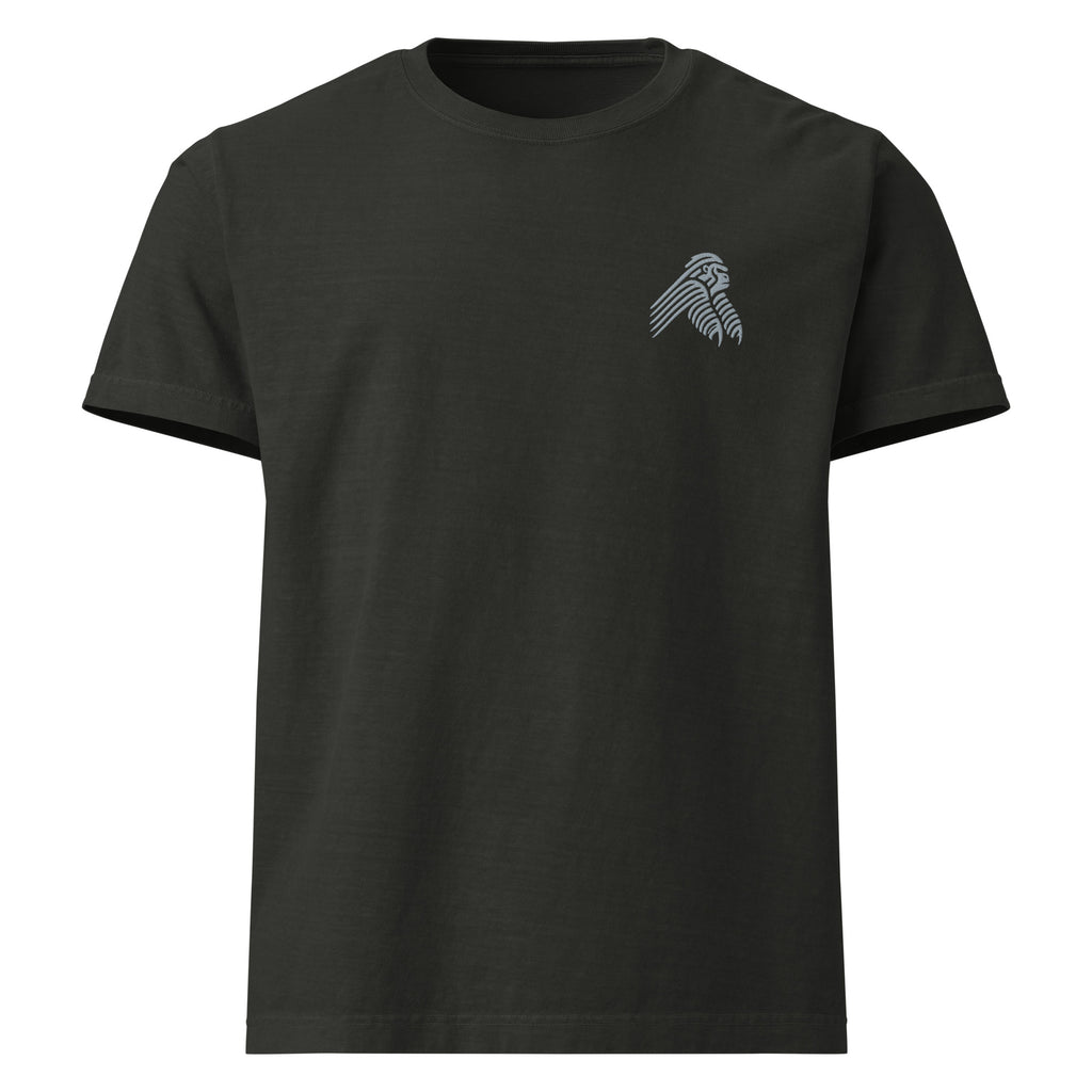 T-shirt oversized Silverback em preto lavado (Washed Black) – vista frontal