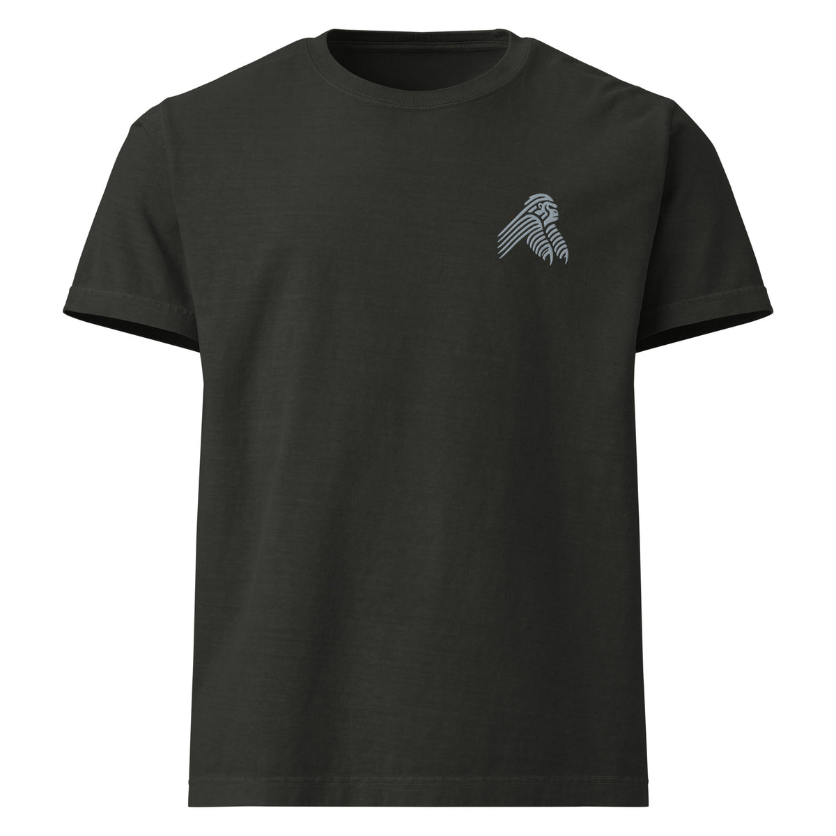 T-shirt oversized Silverback em preto lavado (Washed Black) – vista frontal