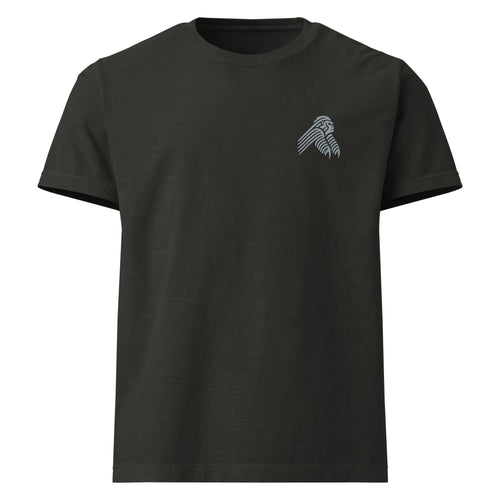 T-shirt oversized Silverback em preto lavado (Washed Black) – vista frontal