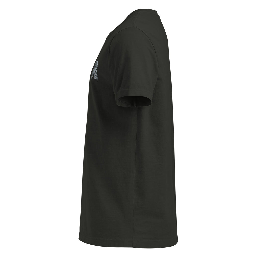 T-shirt oversized Silverback em preto lavado – vista lateral esquerda