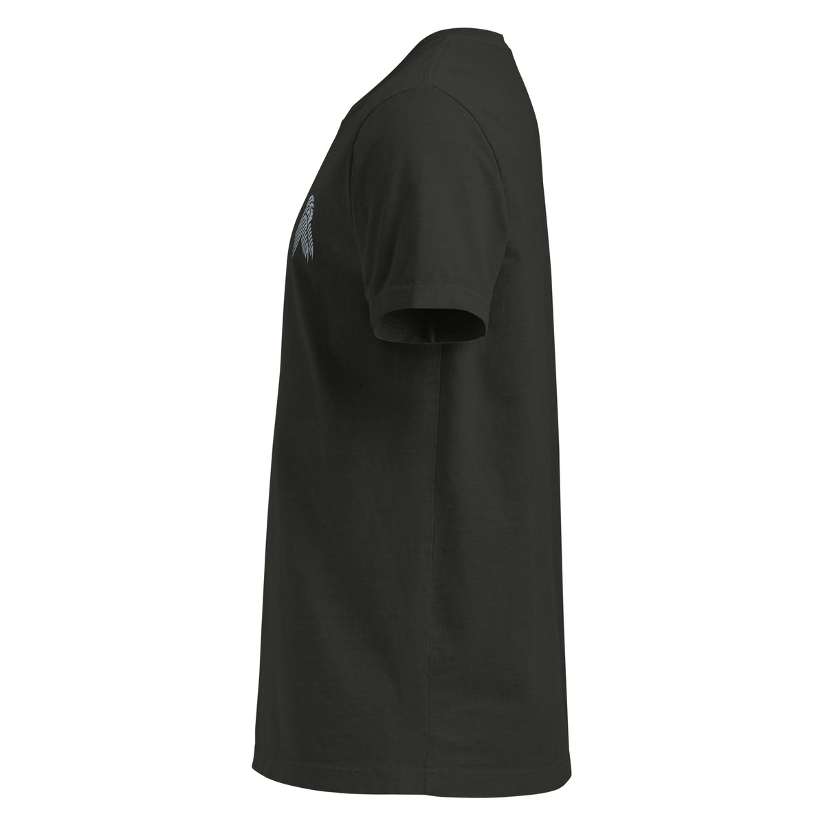 T-shirt oversized Silverback em preto lavado – vista lateral esquerda